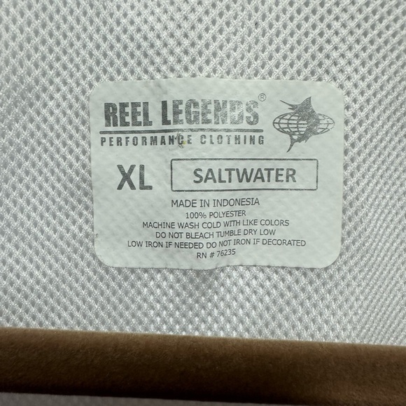 Reel Legends Saltwater White Casual Button Down Shirt NWT XL - Picture 3 of 7